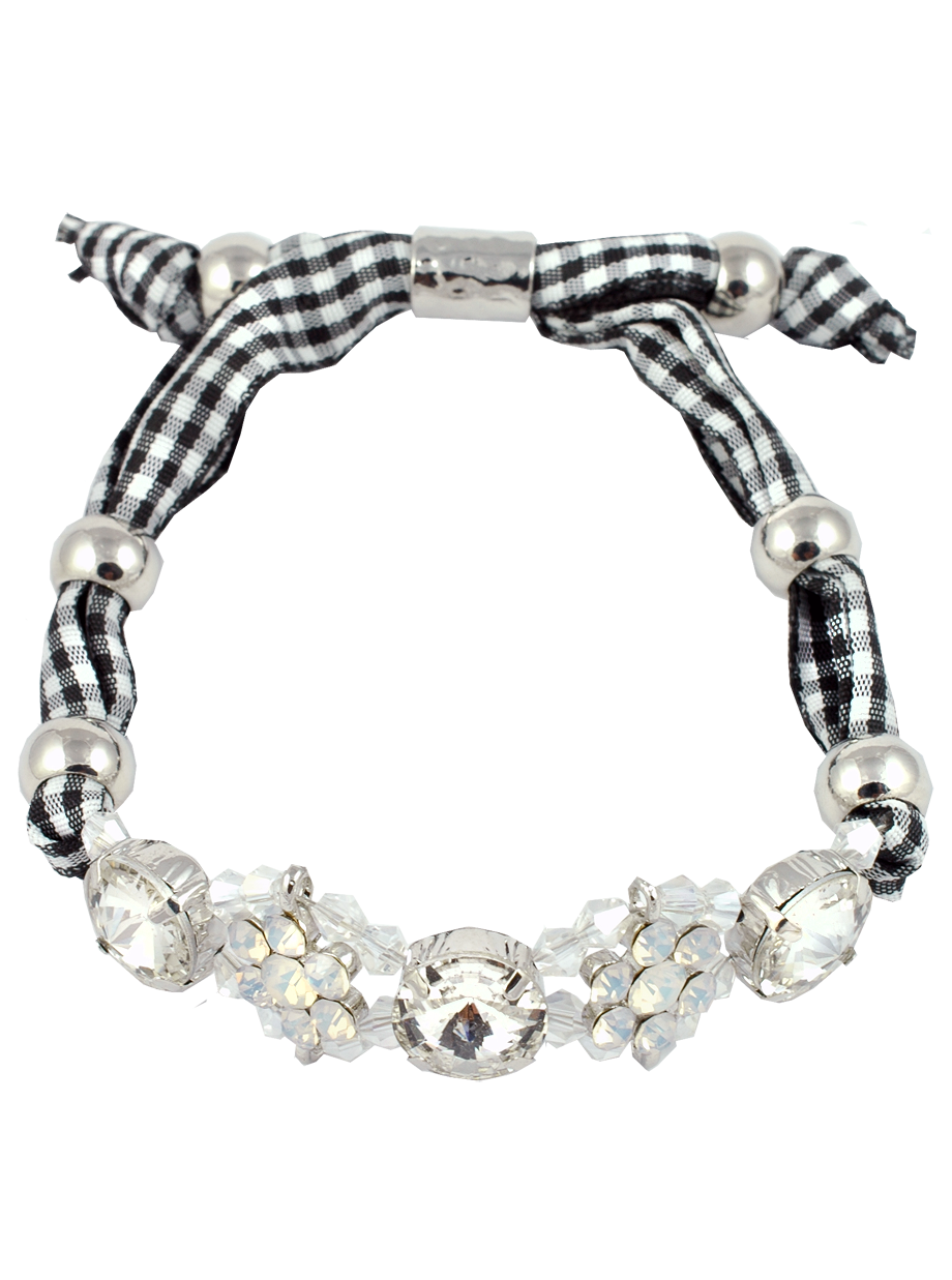Armband 'Wiesn Madel' schwarz/kristall