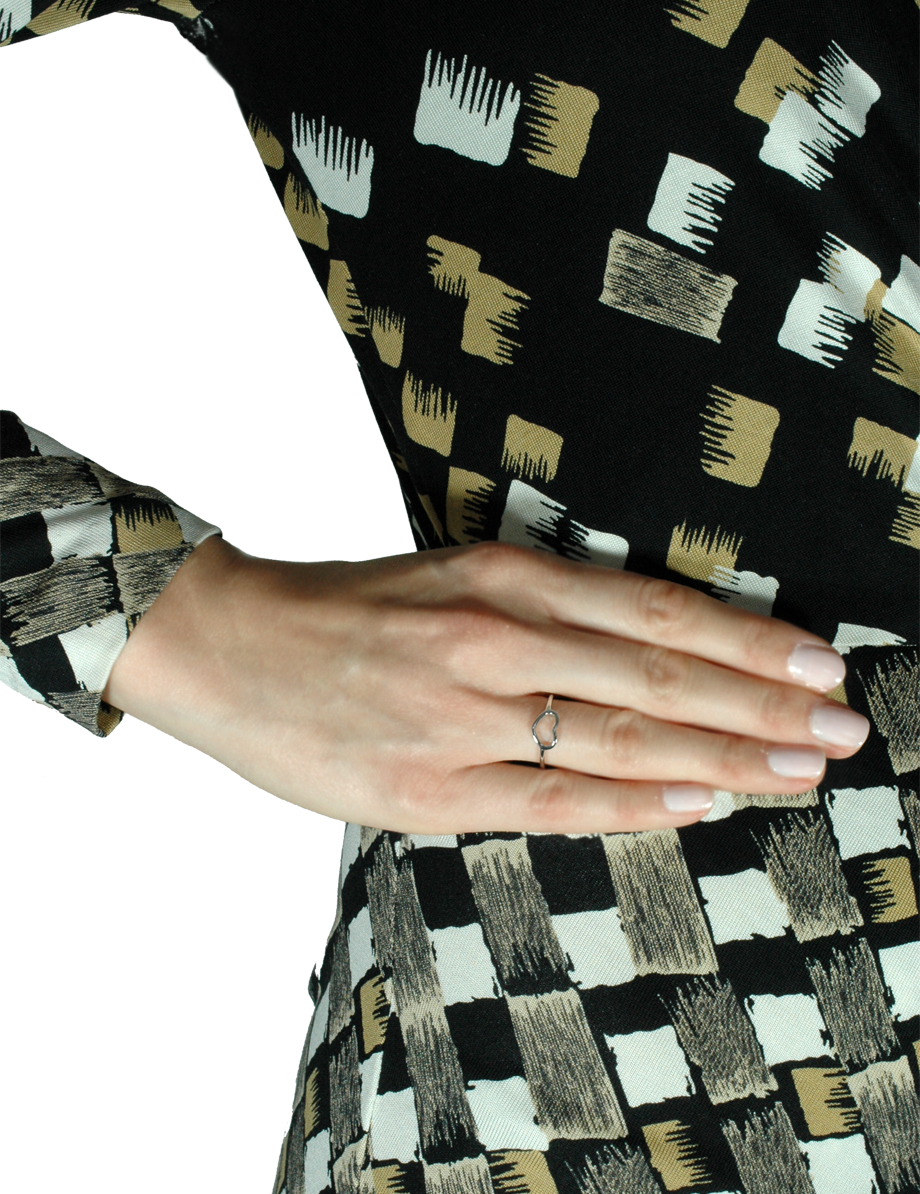 Leaf Ring 'Herz' silber