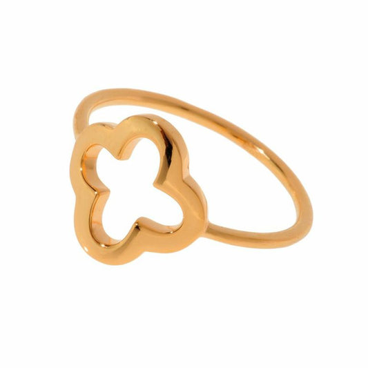 Leaf Ring 'Kleeblatt' rosé vergoldet