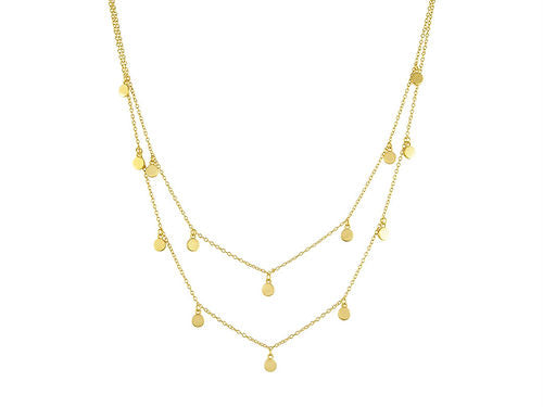 Halskette 'Disc' Silber vergoldet