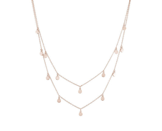 Halskette 'DISC' Silber rosé vergoldet