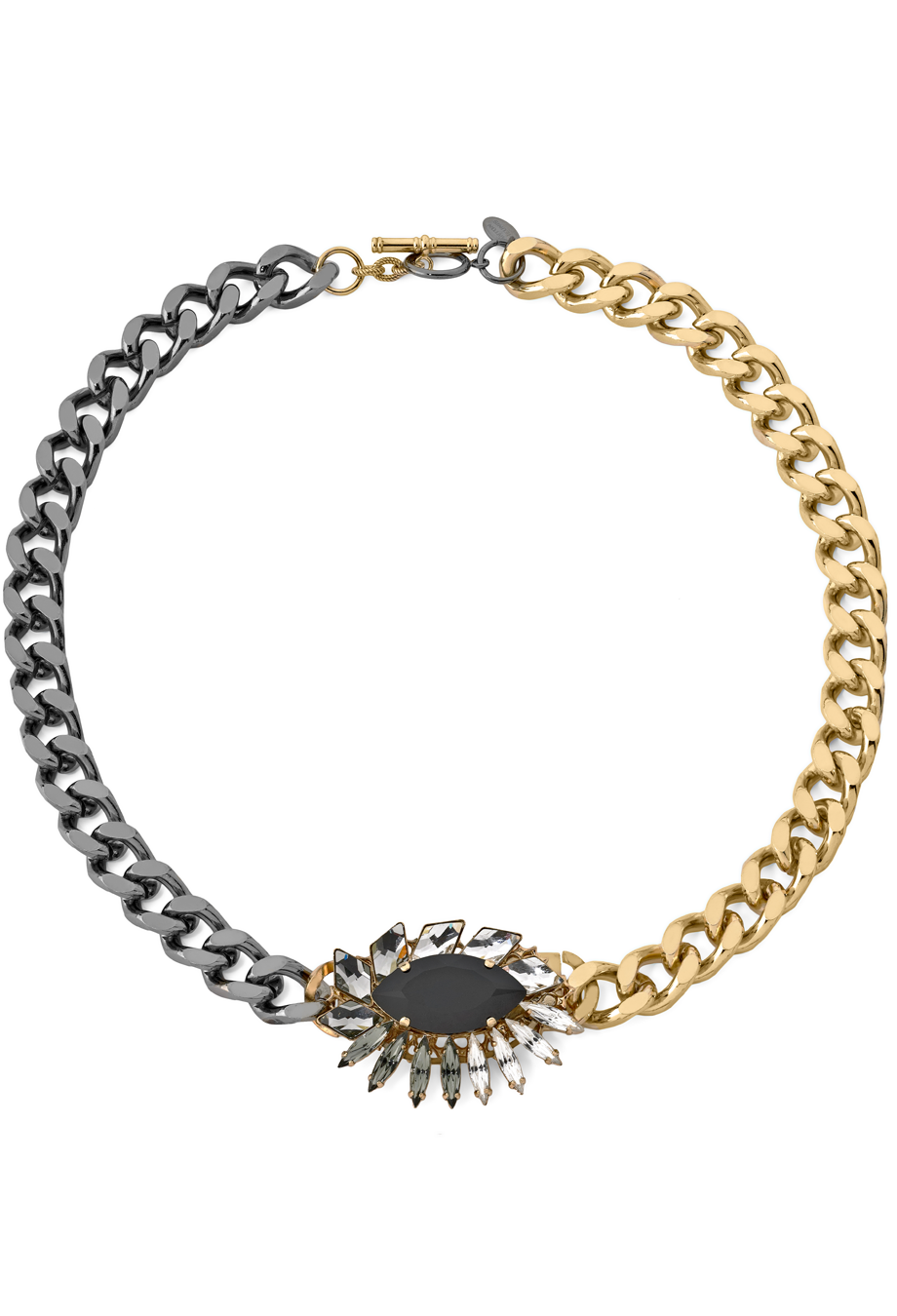 Kette 'Mosaic Crystal' gold-schwarz
