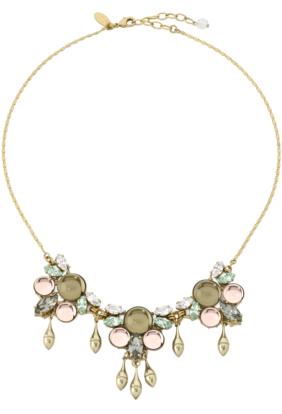 Kette 'Crystal Droplet' antik vergoldet