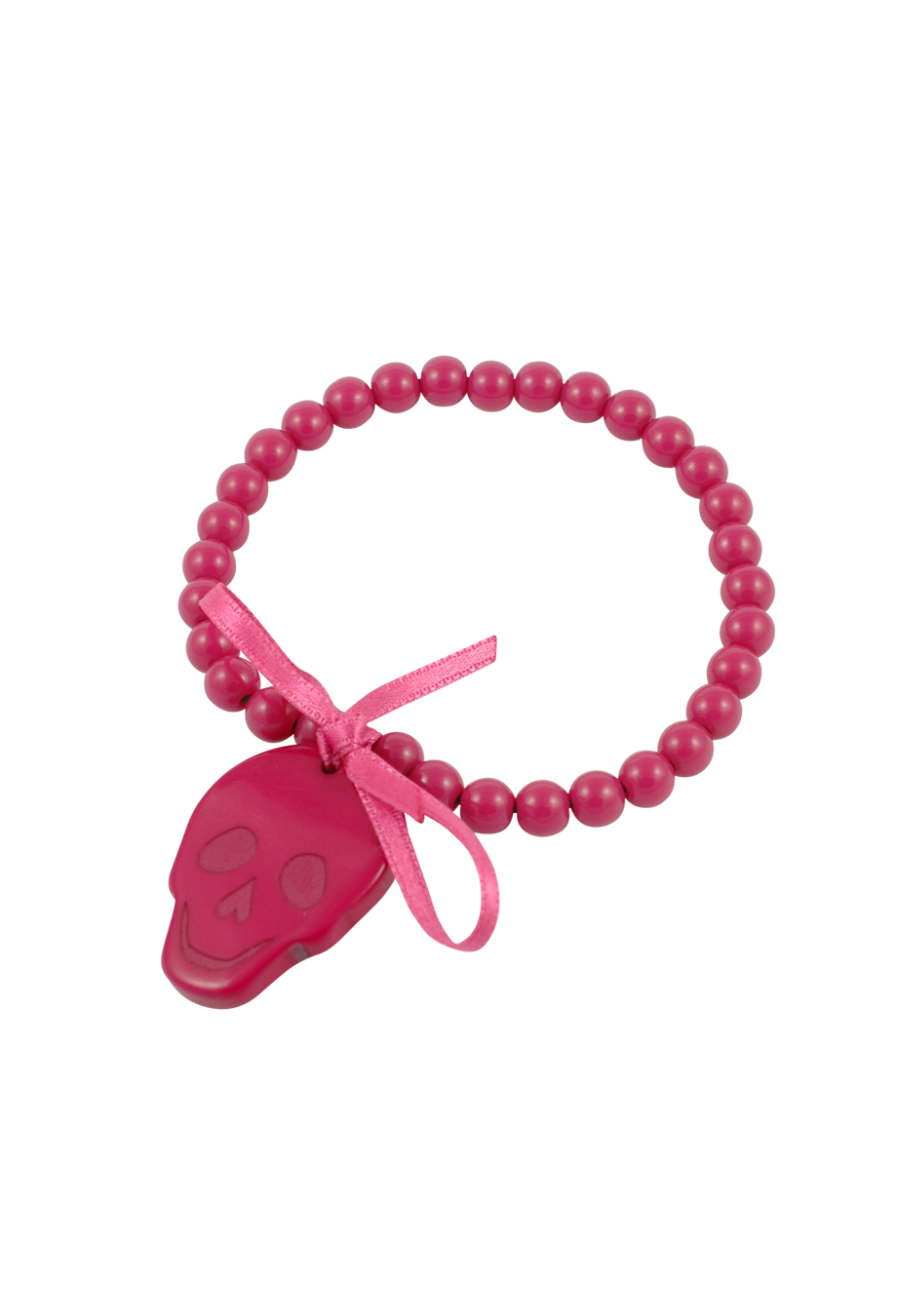 Armband 'Totenkopf' pink