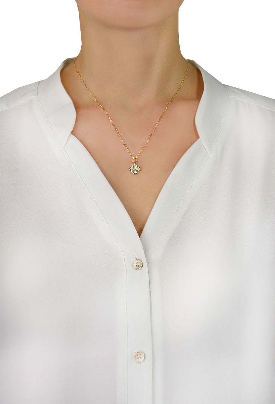 Halskette Leaf vergoldet