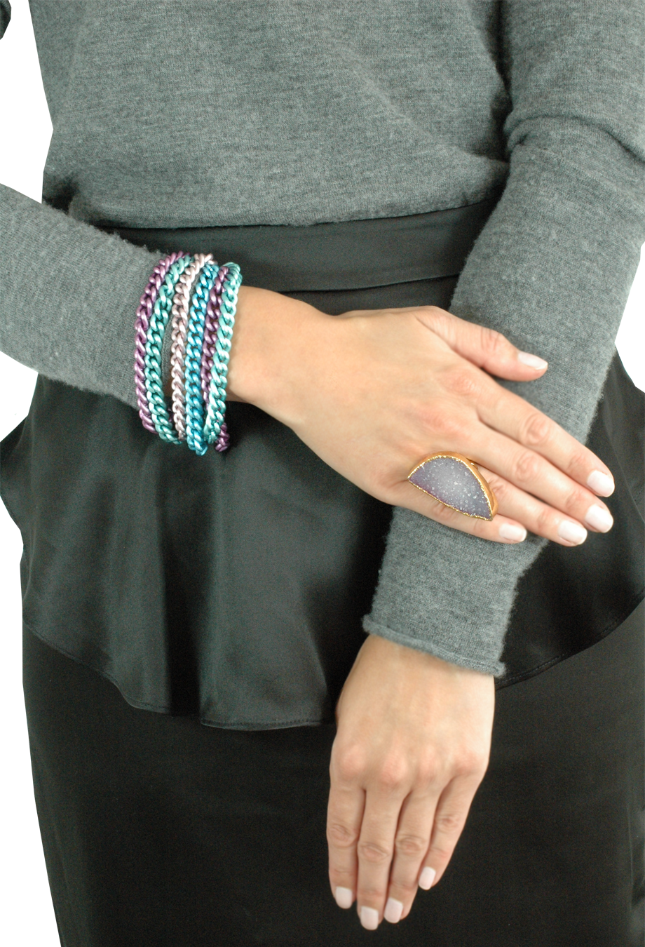 Armband 'Want it' lila türkis