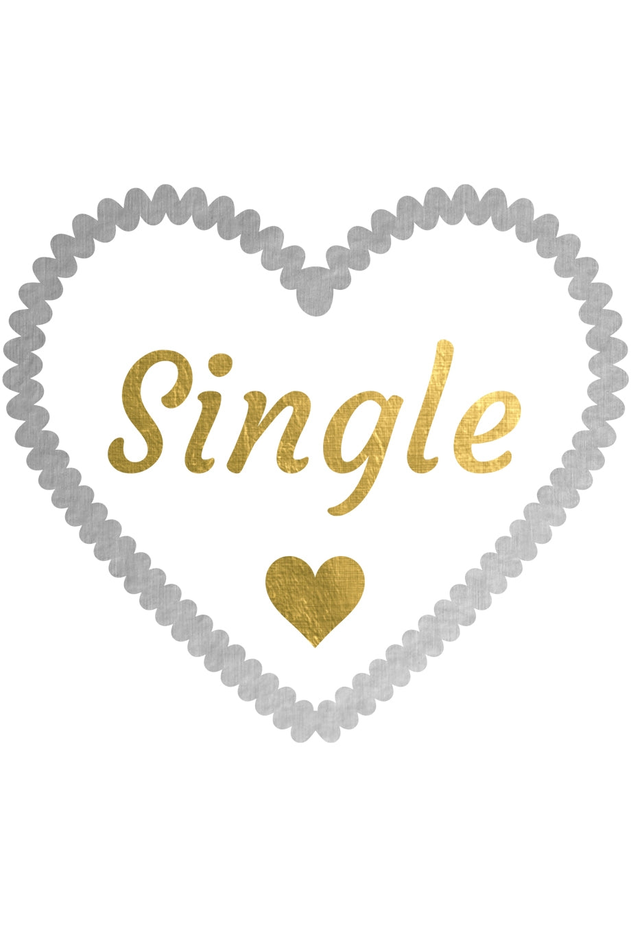 Wiesn Metallic-Tattoo Herz "Single"