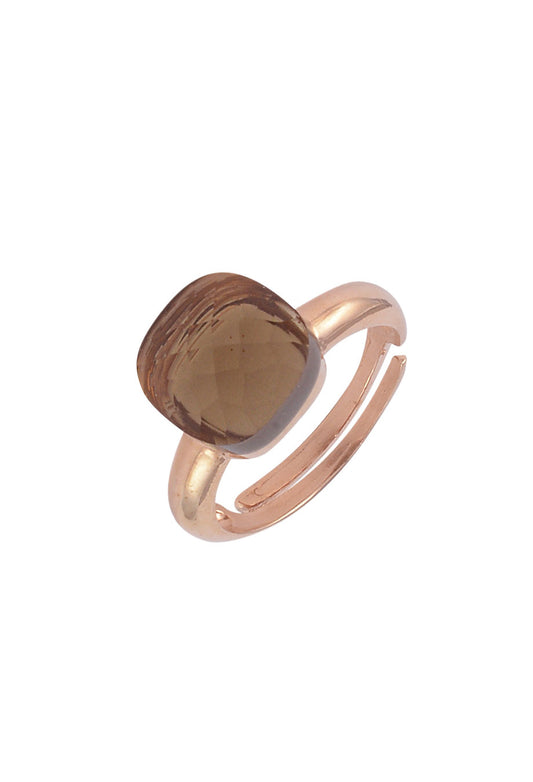 Ring mit Schmuckstein bronze