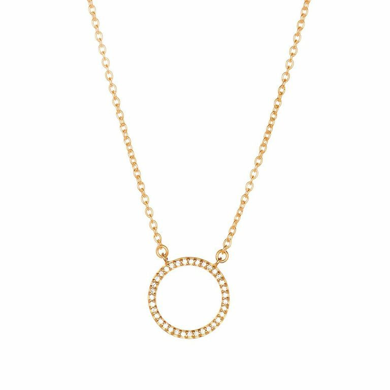 Leaf Kette 'Circle Of Life' silber vergoldet