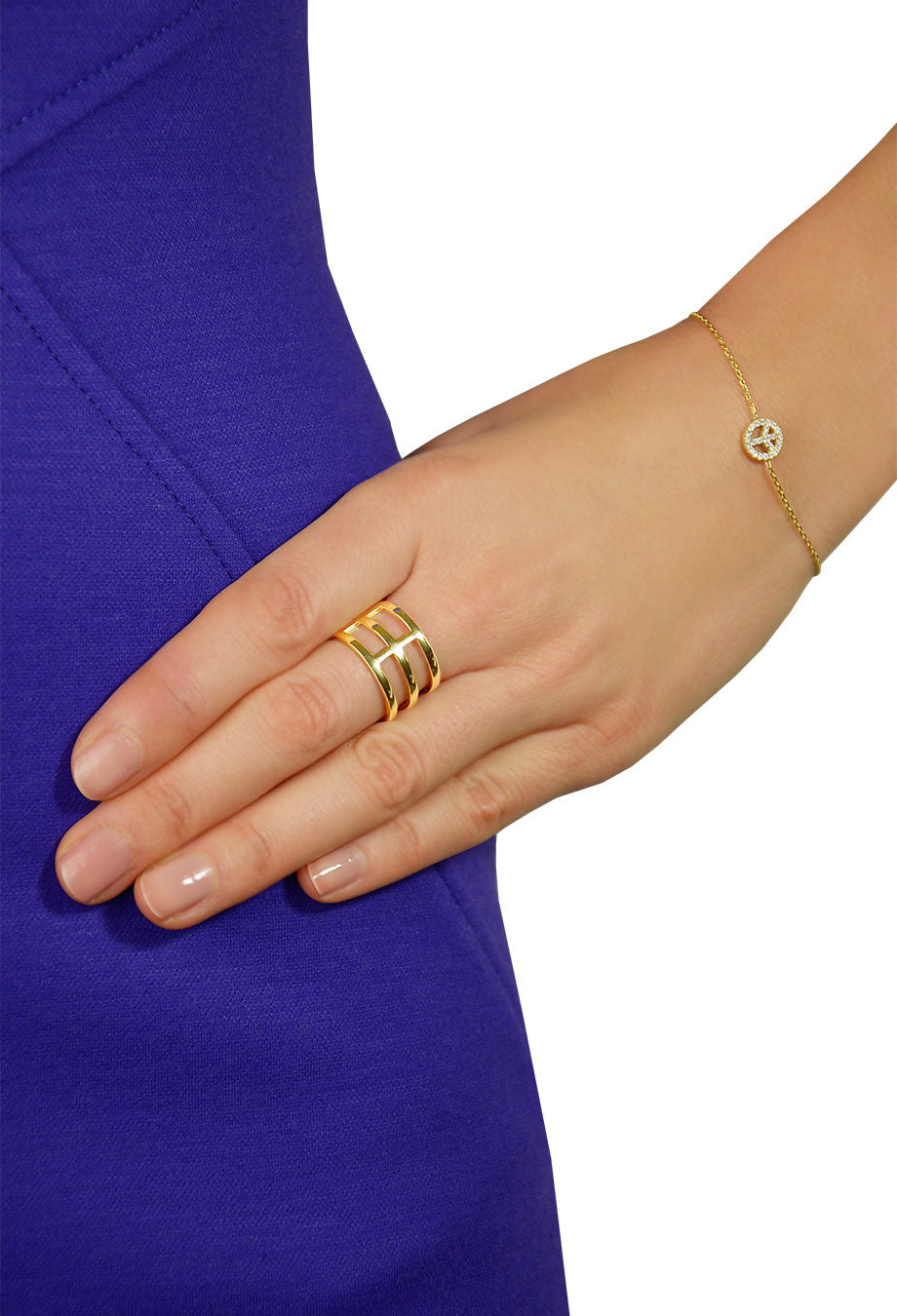 Ring 'Triple' vergoldet