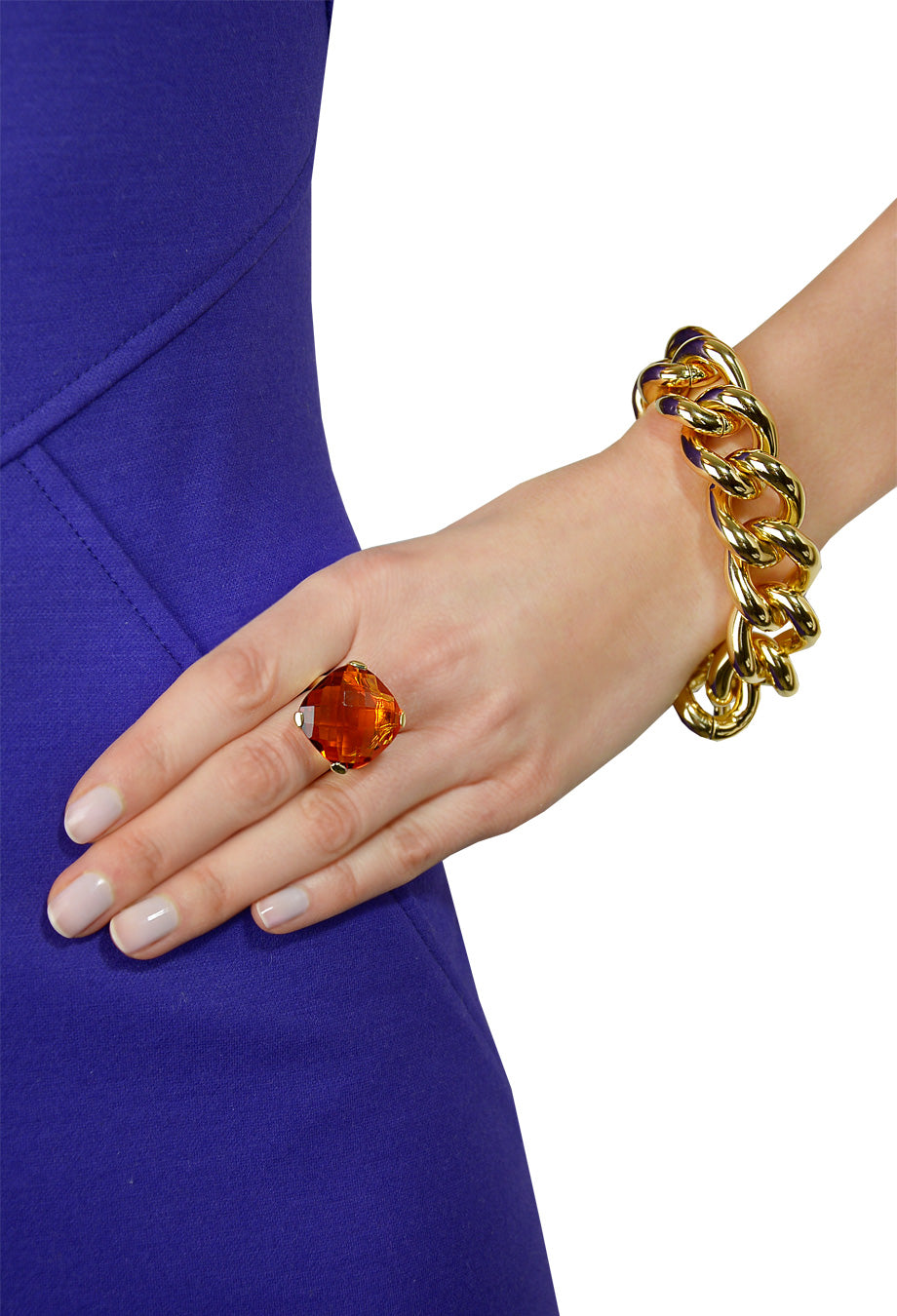 Cocktail Ring 'Etoile' citrin