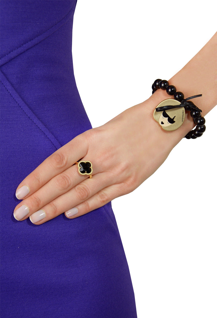 Armband Anna Wintour schwarz gold