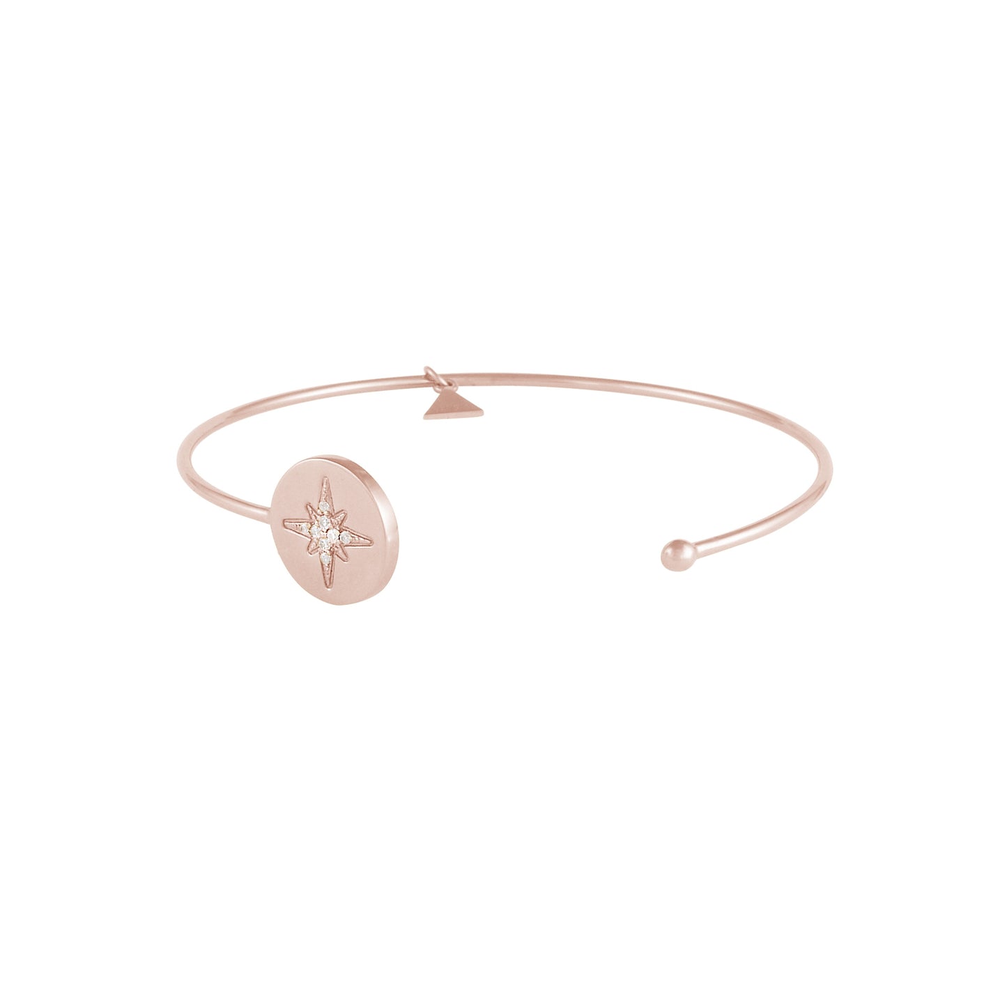 Armreif 'Astral Star' Silber mit Zirkonia rosé vergoldet