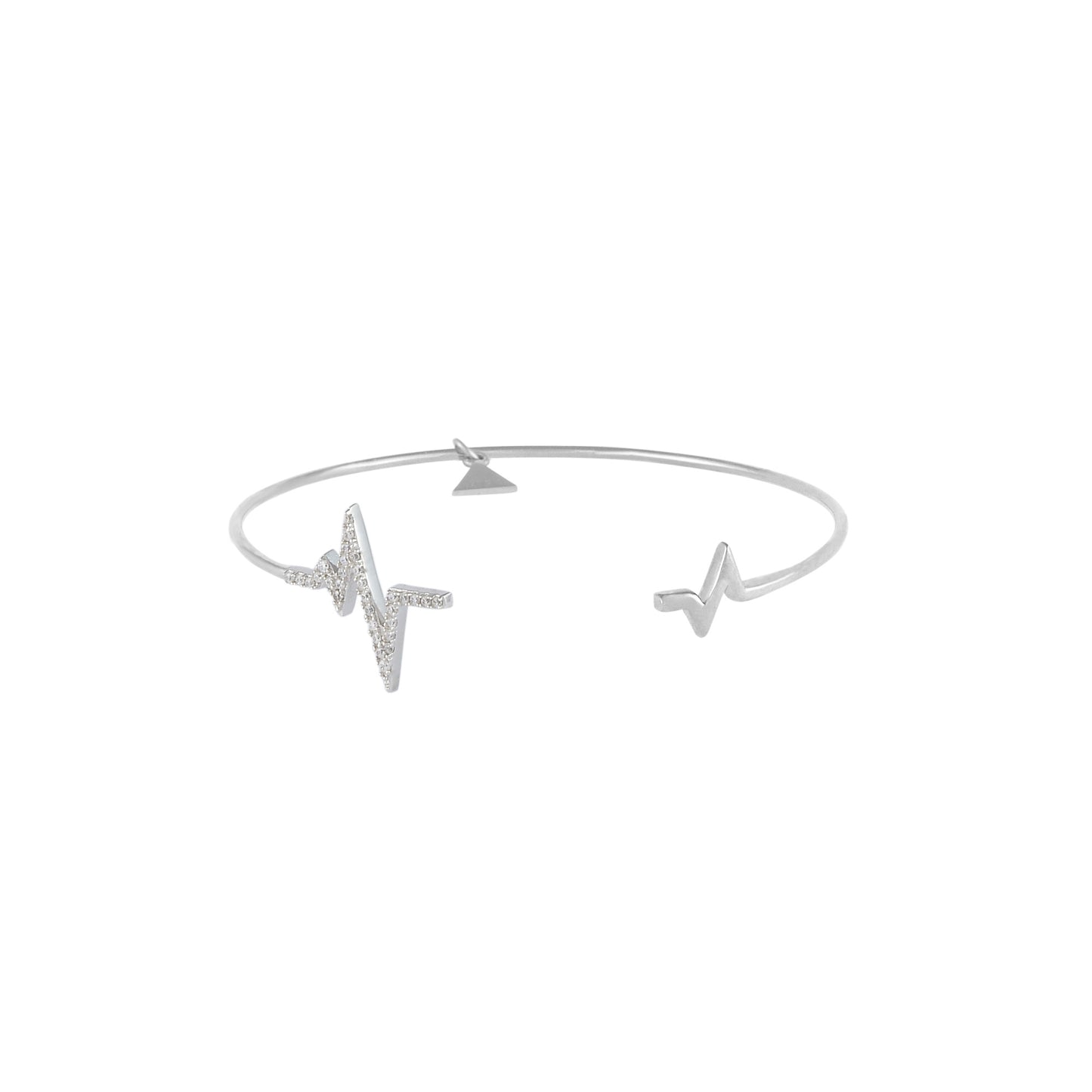Armreif 'Heartbeat' Silber mit Zirkonia
