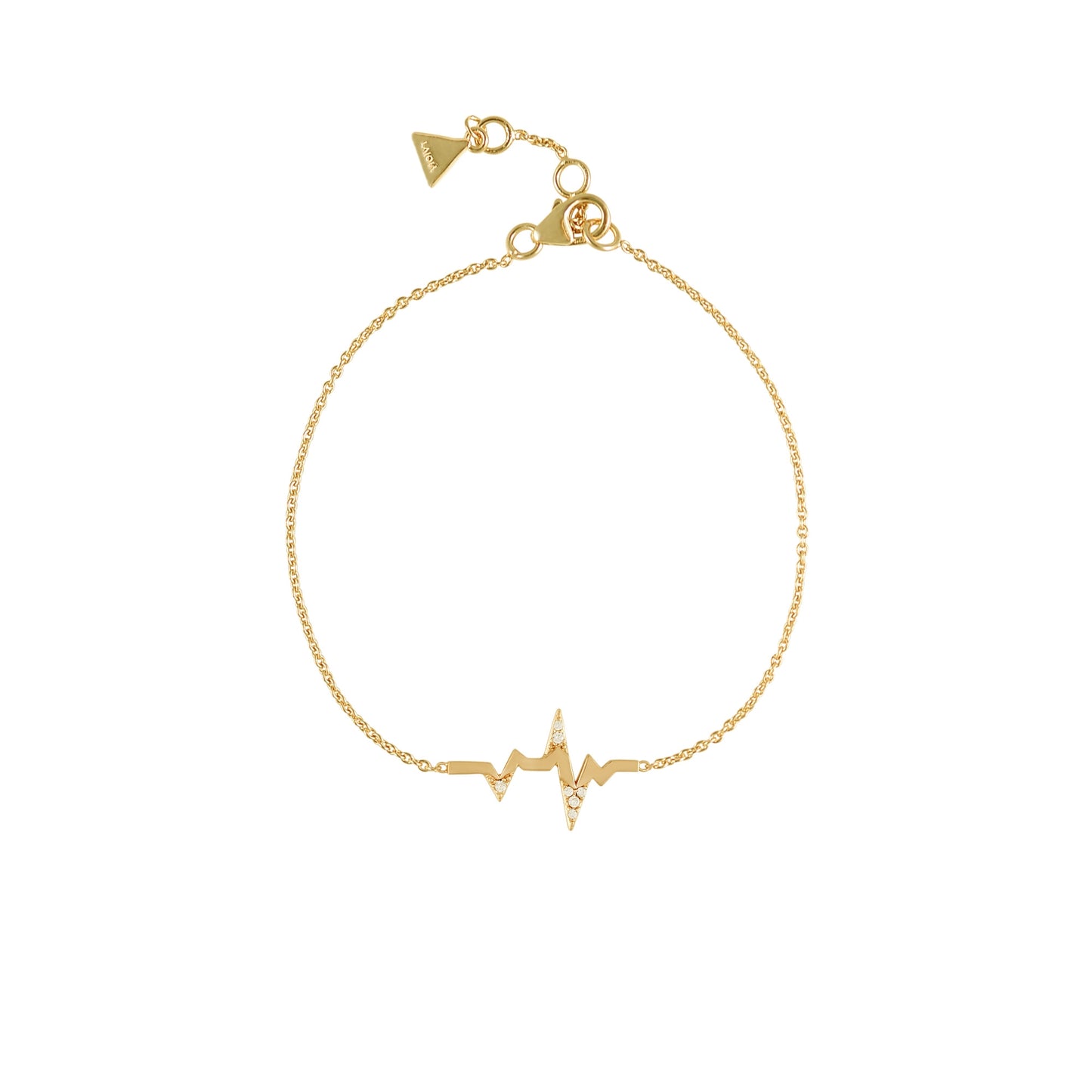 Armband 'Heartbeat' mit Zirkonia Silber vergoldet