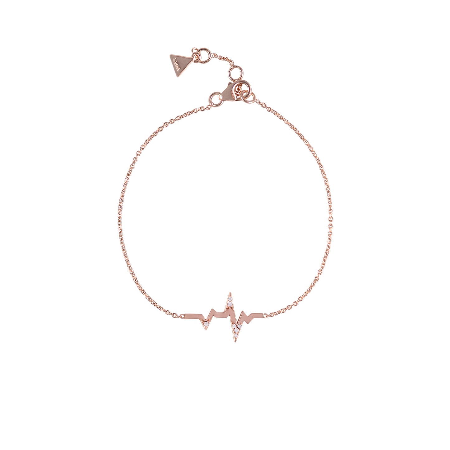 Armband 'Heartbeat' mit Zirkonia Silber rosé vergoldet
