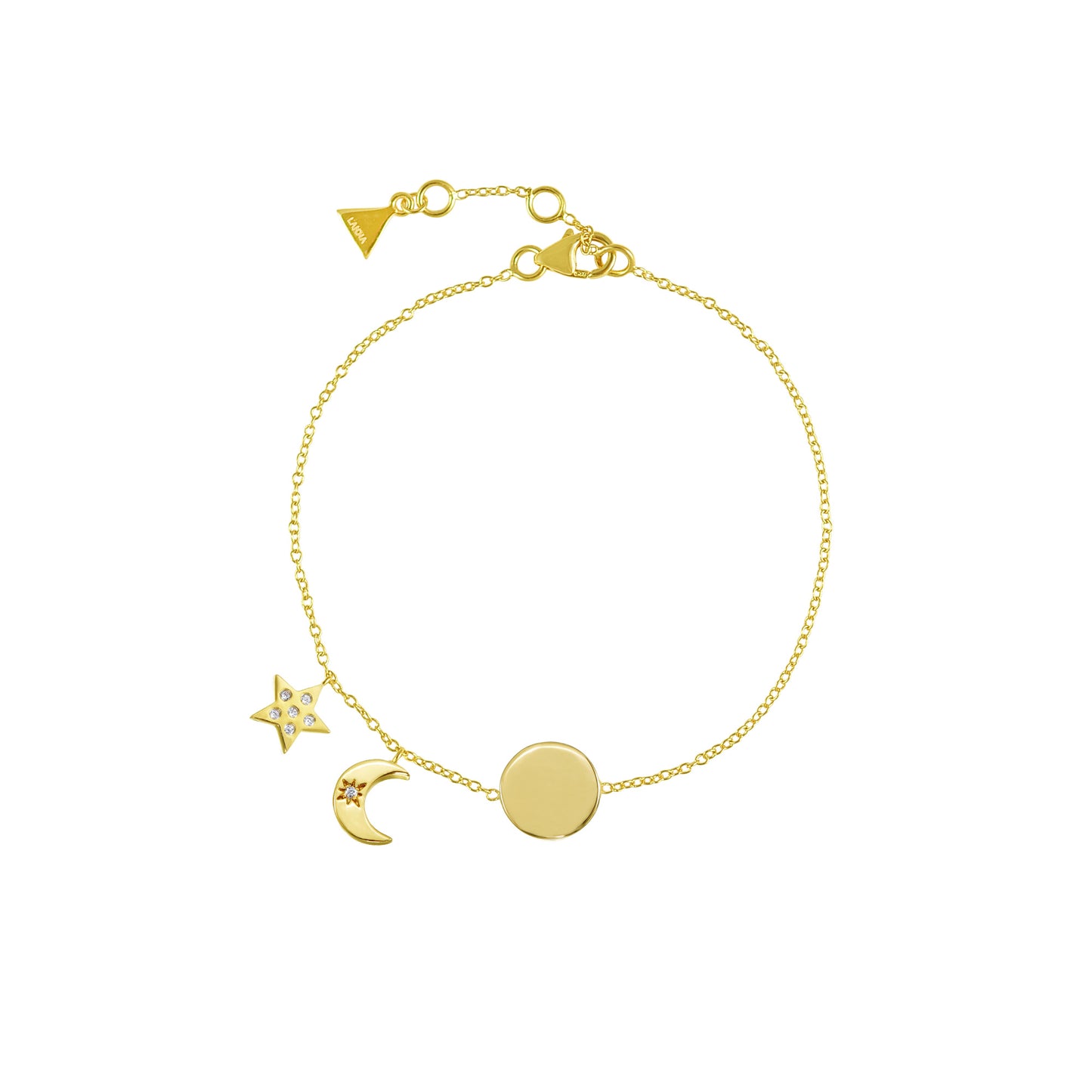 Armband 'Moon and Star' Silber vergoldet