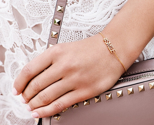 Armband '#SMILE' gold