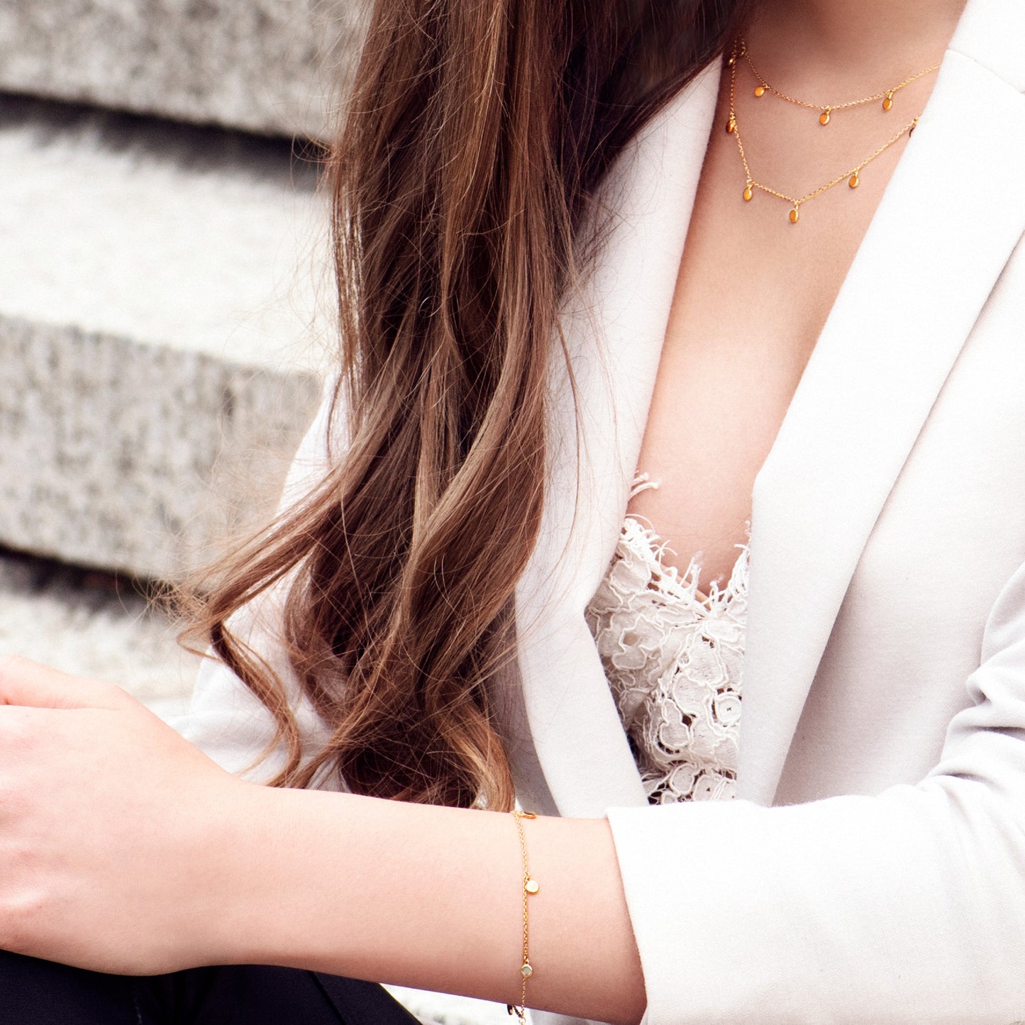 Armband 'Lovely Discs' Silber rosé vergoldet