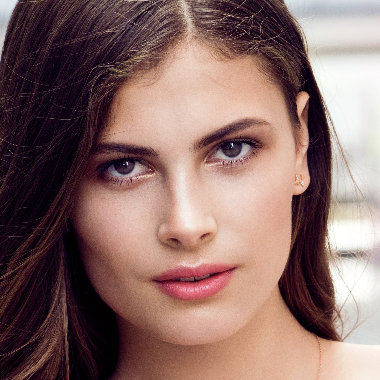 Ohrring 'Heartbeat' Silber mit Zirkonia rosé vergoldet