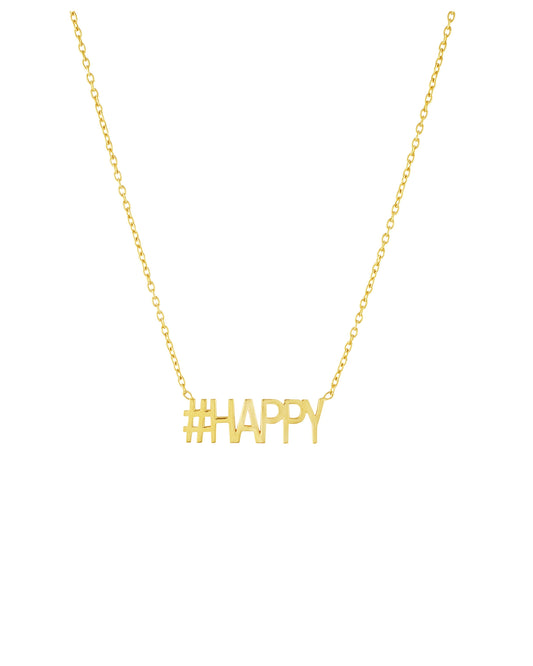 Halskette '#HAPPY' gold