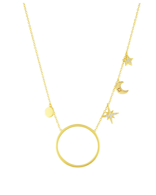 Halskette 'Midnight' Silber vergoldet