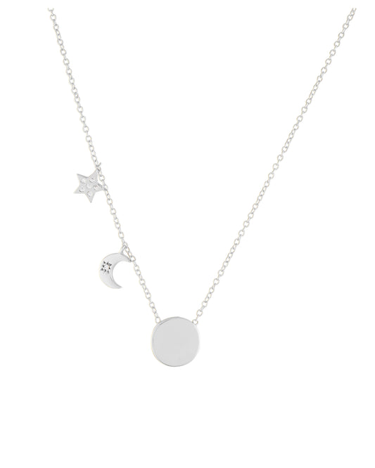 Halskette 'Moon and Star' Silber