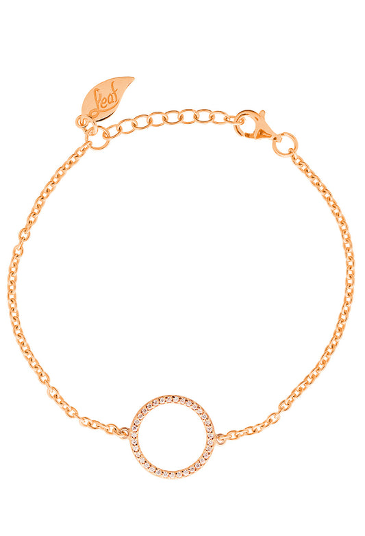 Leaf Armband Circle of Life rosé vergoldet