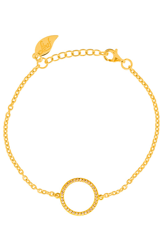 Leaf Armband Circle of Life silber vergoldet
