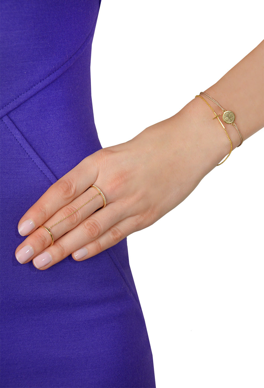 Leaf Double Ring vergoldet