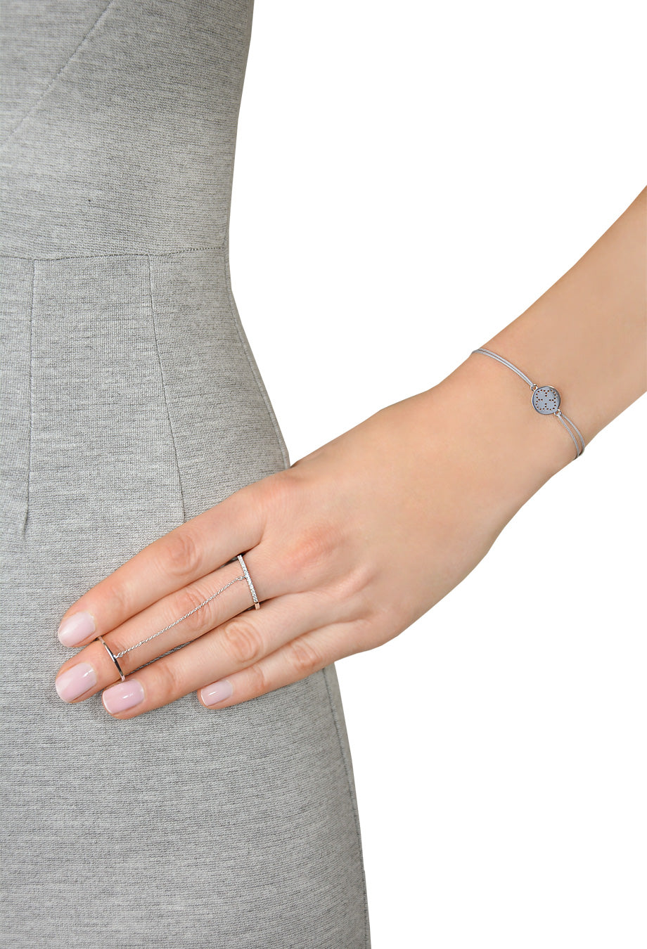 Leaf Double Ring Silber