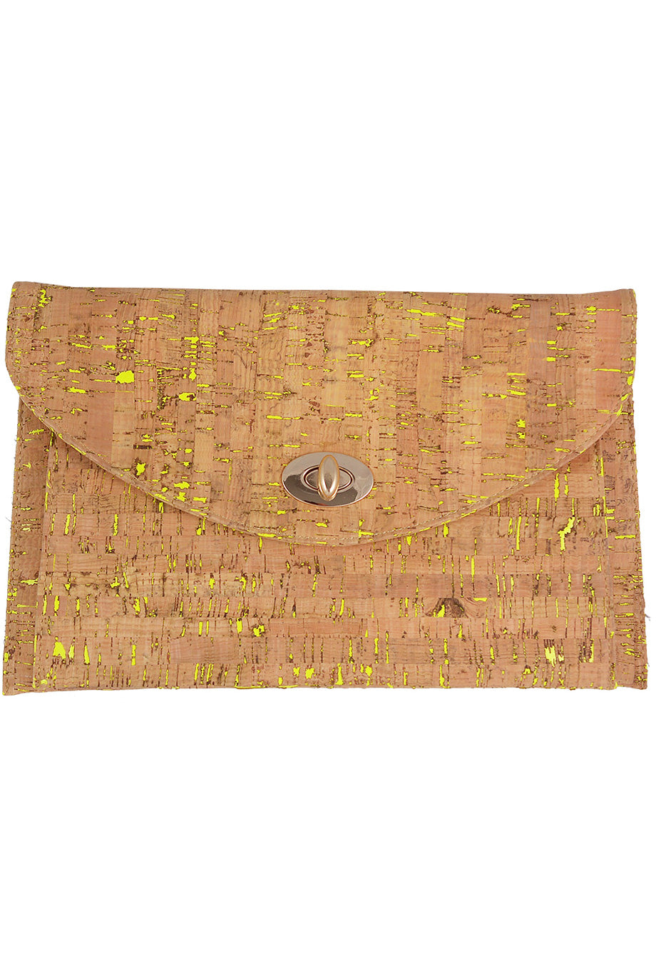 Clutch Tasche 'Natural' gelb