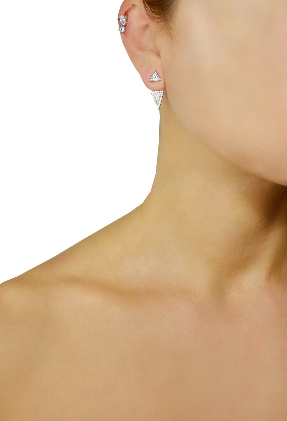 Amorium Mini Earcuff 'oval Stone' rosé vergoldet