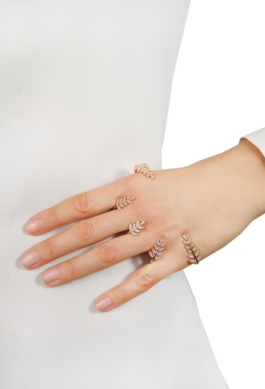 Amorium Silber Palm Cuff rosé vergoldet