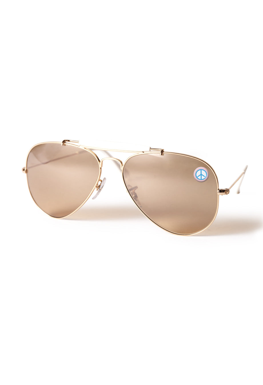 Brillen Aufkleber 'Inner Circle Peace' rose blue