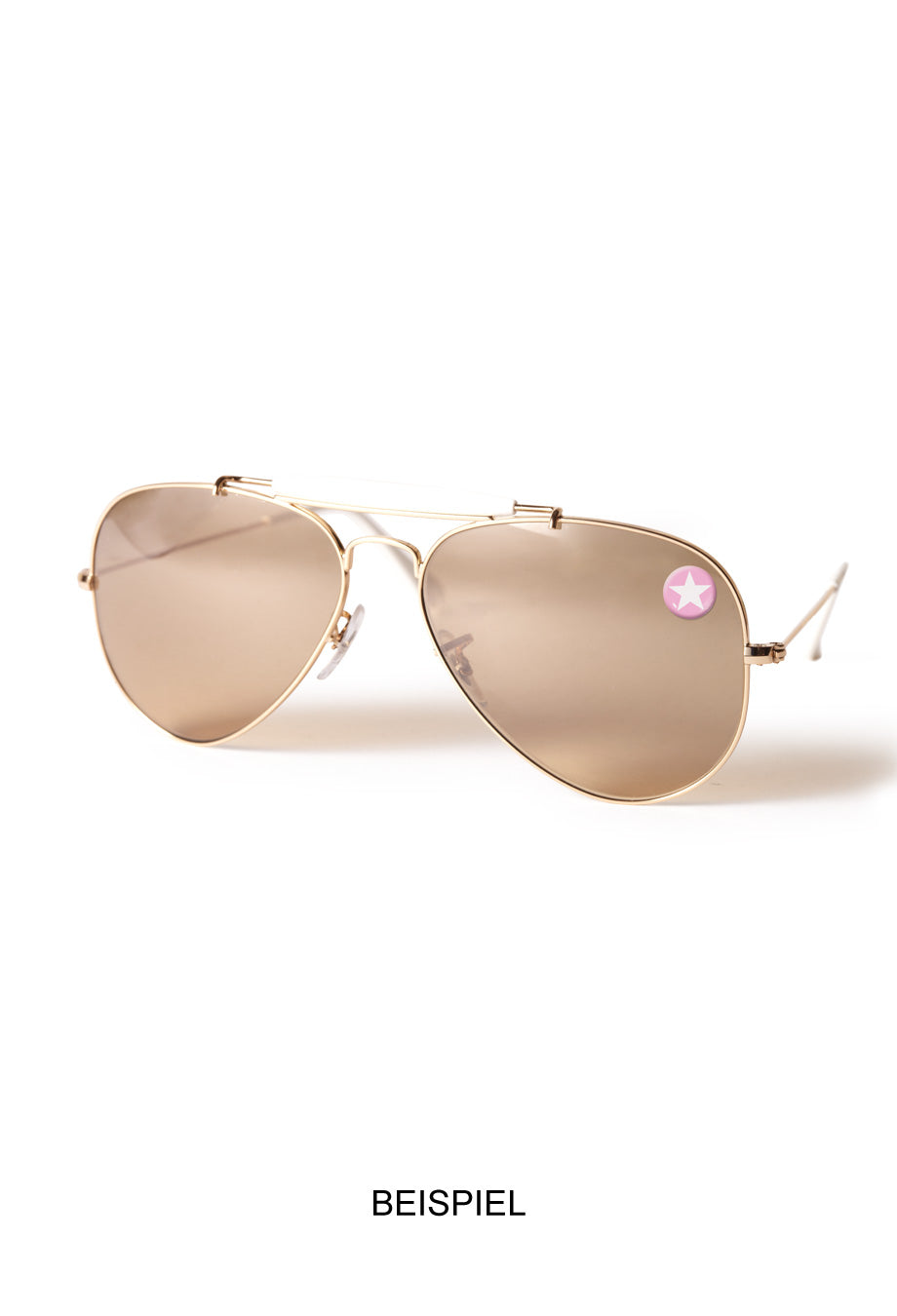 Brillen Aufkleber 'Inner Circle Star' pink