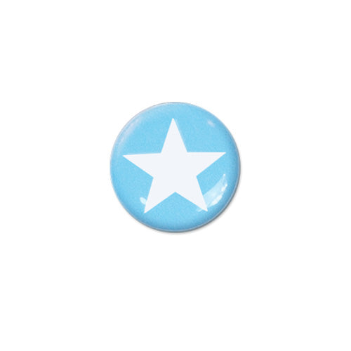 Brillen Aufkleber 'Inner Circle Star' turquoise blue