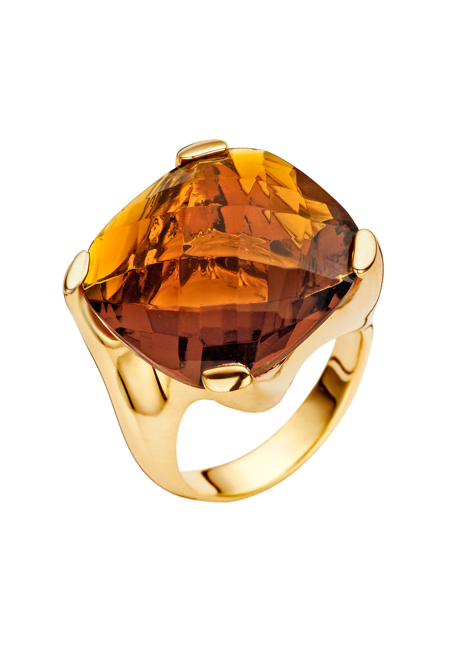 Cocktail Ring 'Etoile' citrin
