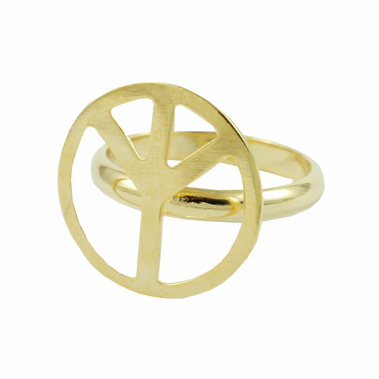 Ring 'Big Peace' vergoldet
