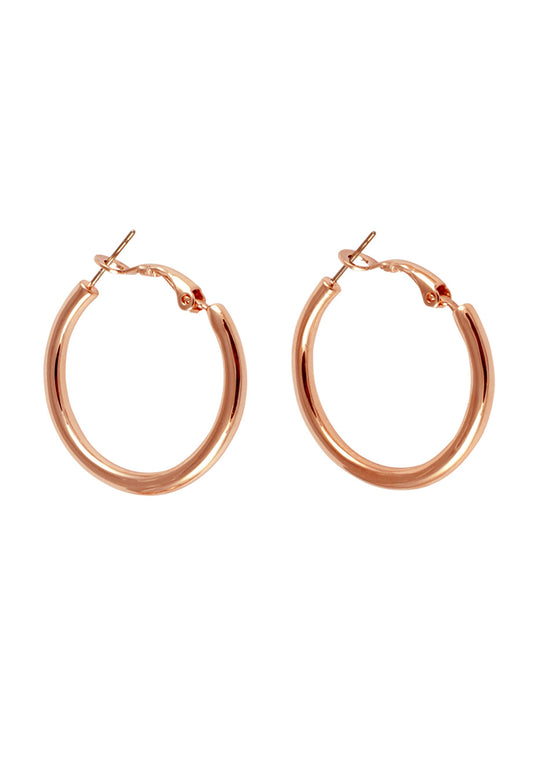 Creolen rosé vergoldet groß