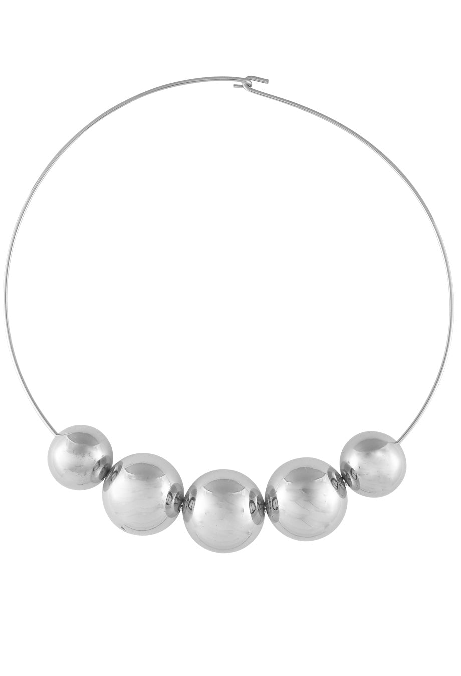 Kenneth Jay Lane Halskette 'Big Pearls' silber