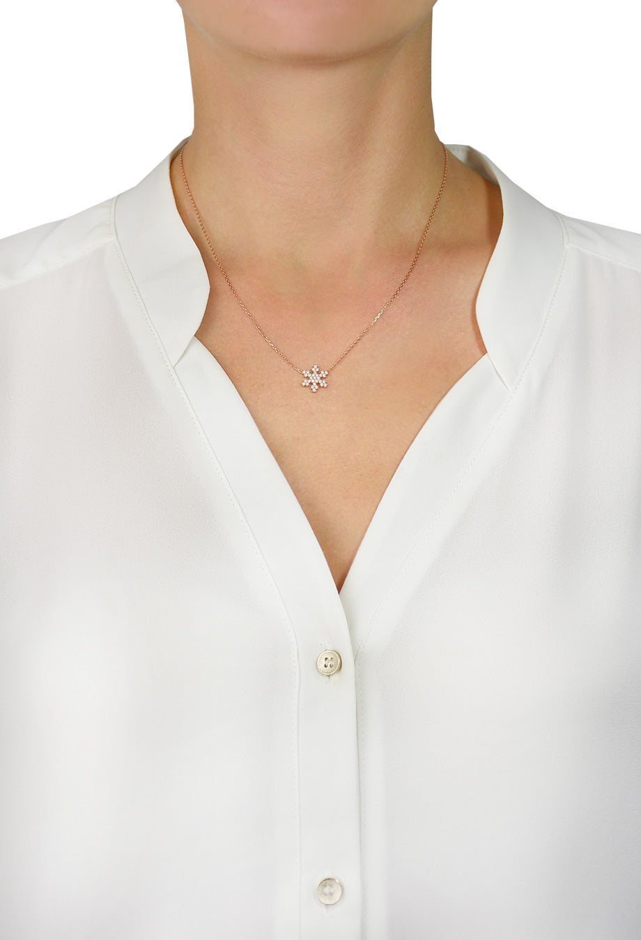 Halskette 'Schneeflocke' silber