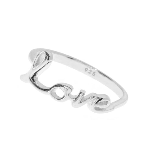 Leaf Ring 'LOVE' silber