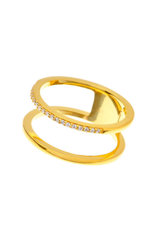 Leaf Ring 'Double' vergoldet