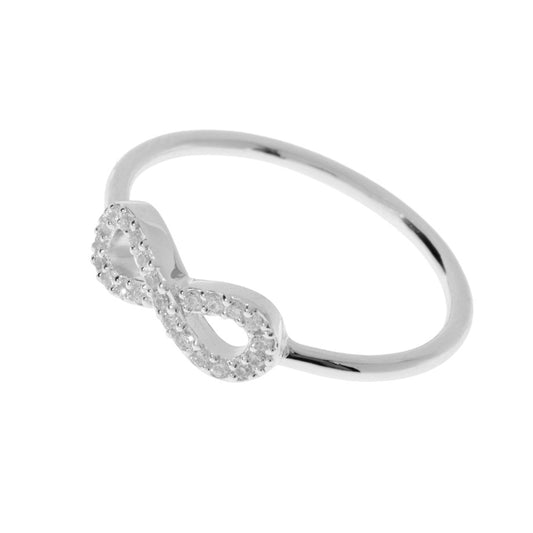 Leaf Ring 'Infinity' mit Zirkonia silber