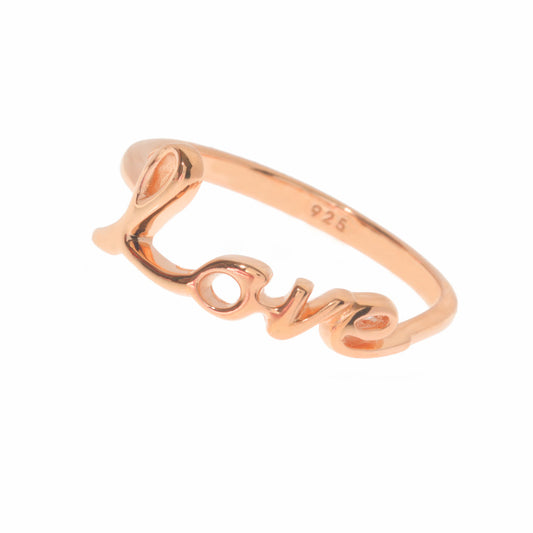 Leaf Ring 'LOVE' rosé vergoldet