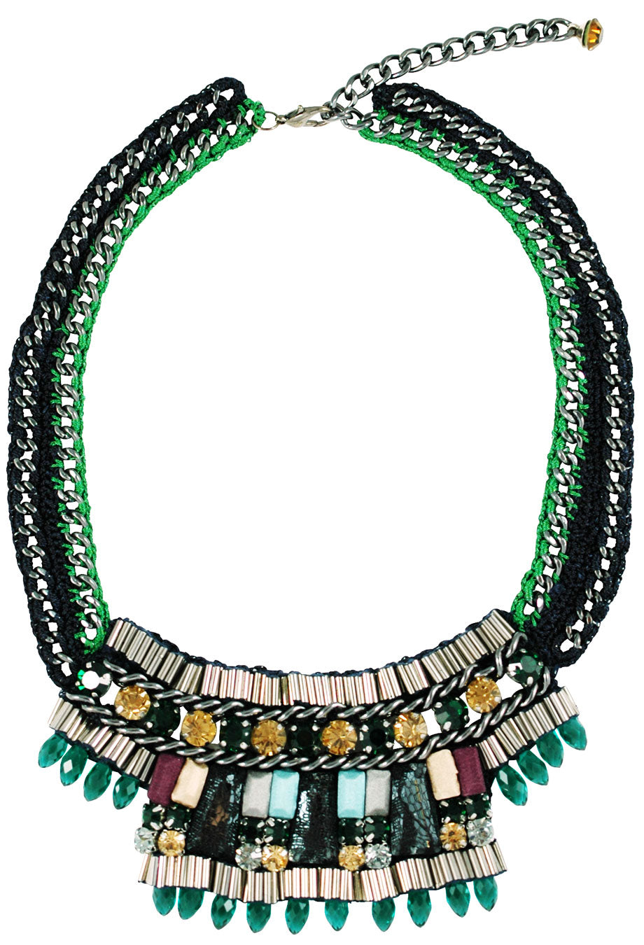 Halskette 'Poly' emerald