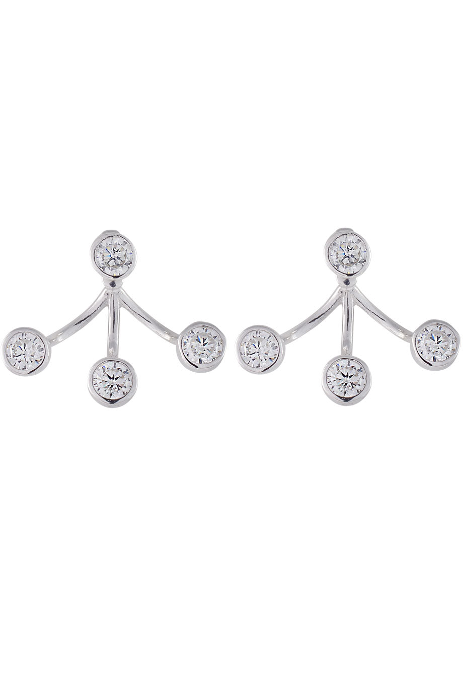 Pendel Ohrring '3 Stone' Silber
