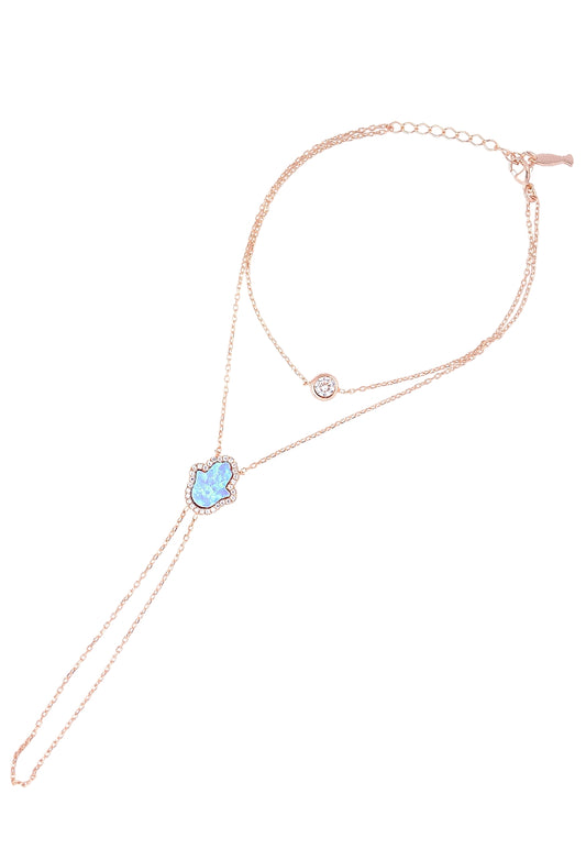 Handpiece 'Fatima Hand' rosé vergoldet