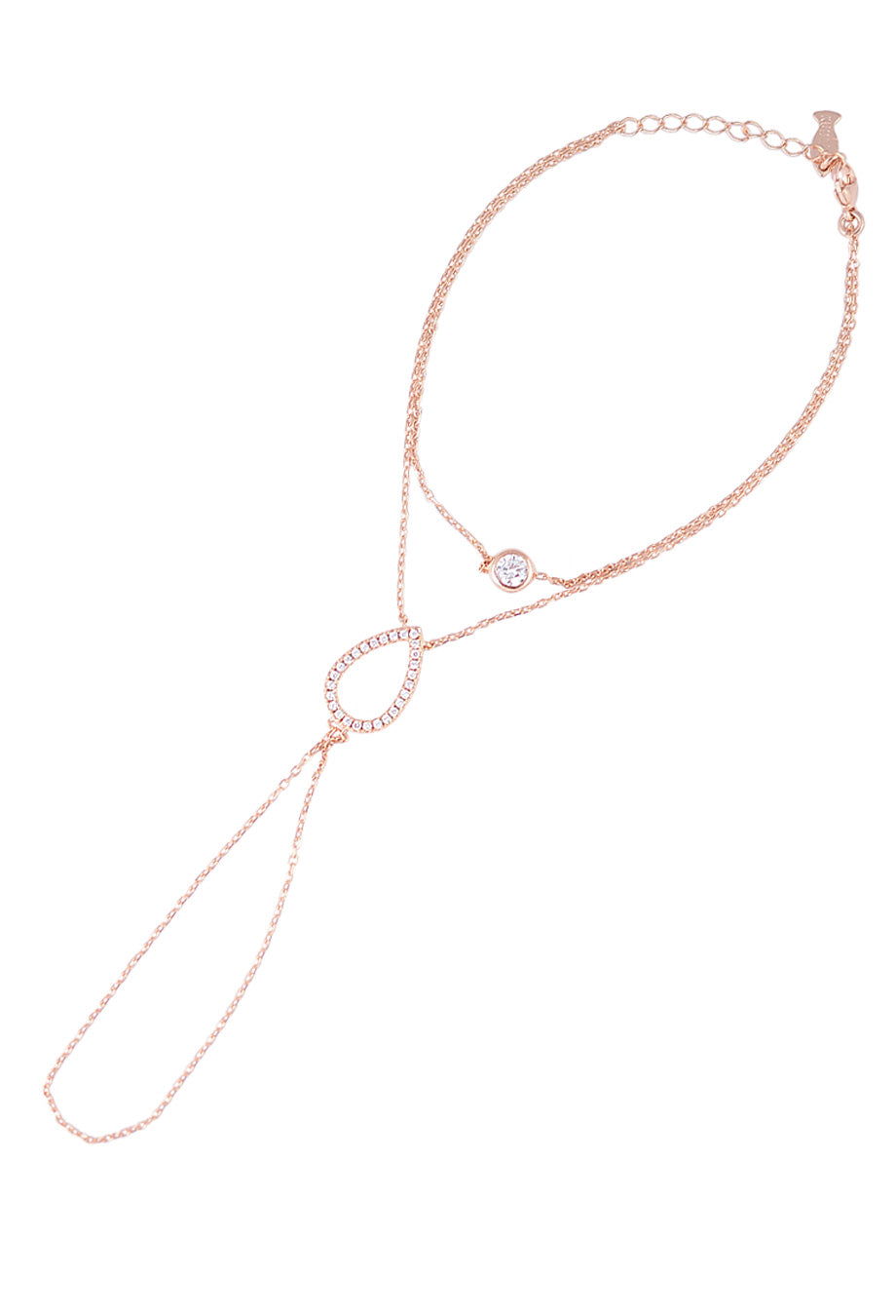 Handpiece 'Tropfen' rosé vergoldet